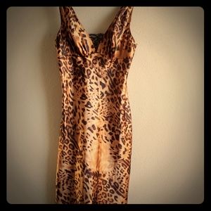 Leopard Print Slip Dress
